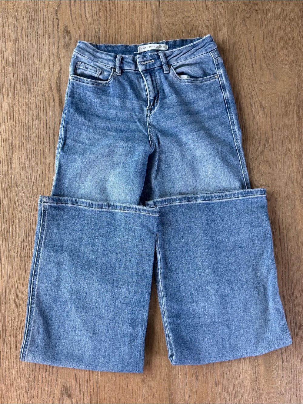 Altar'd State Light Blue Wide-Leg Flare Jeans